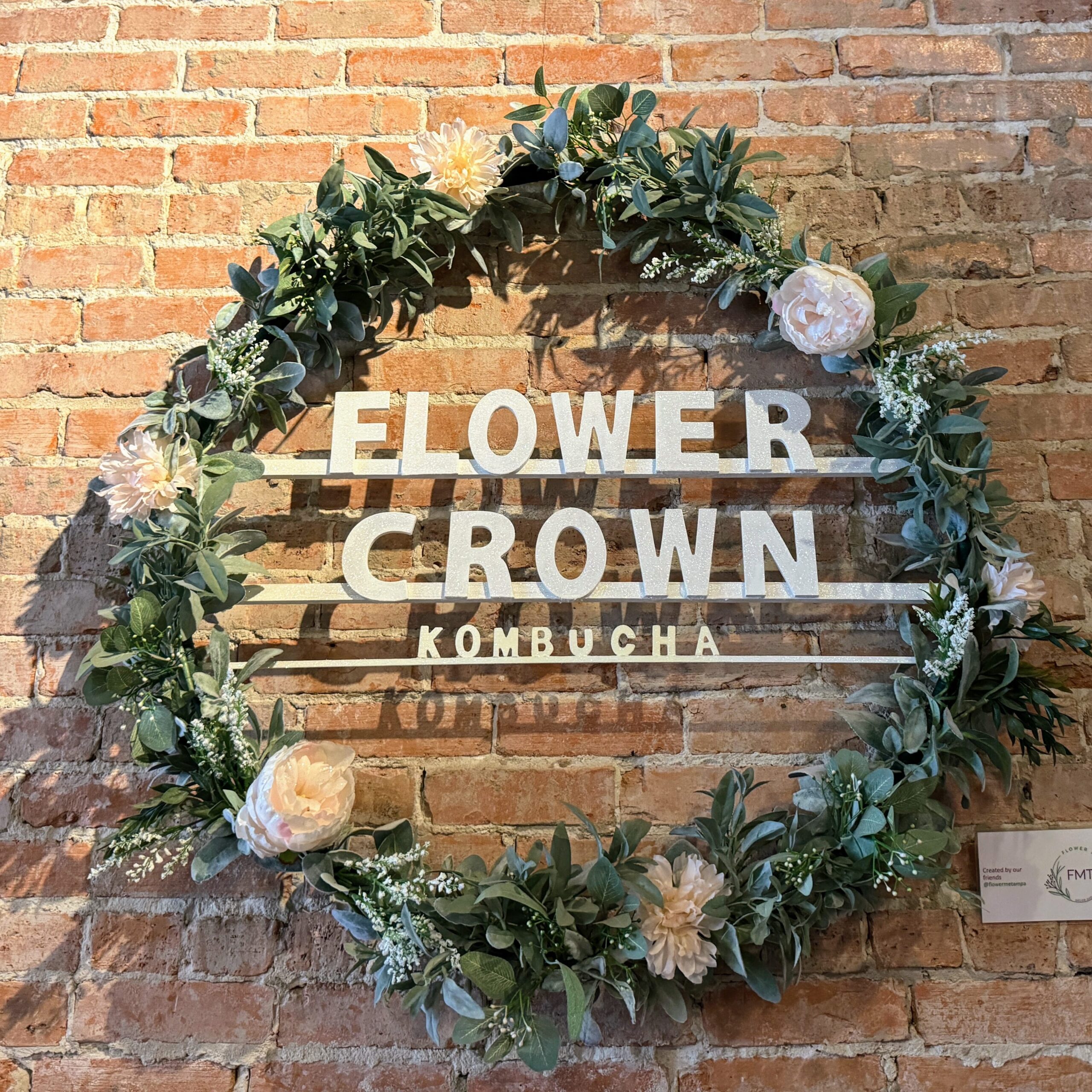 Flower Crown Kombuchu sign